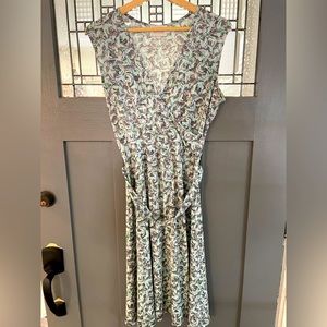Leota Crane Print wrap dress, size L
